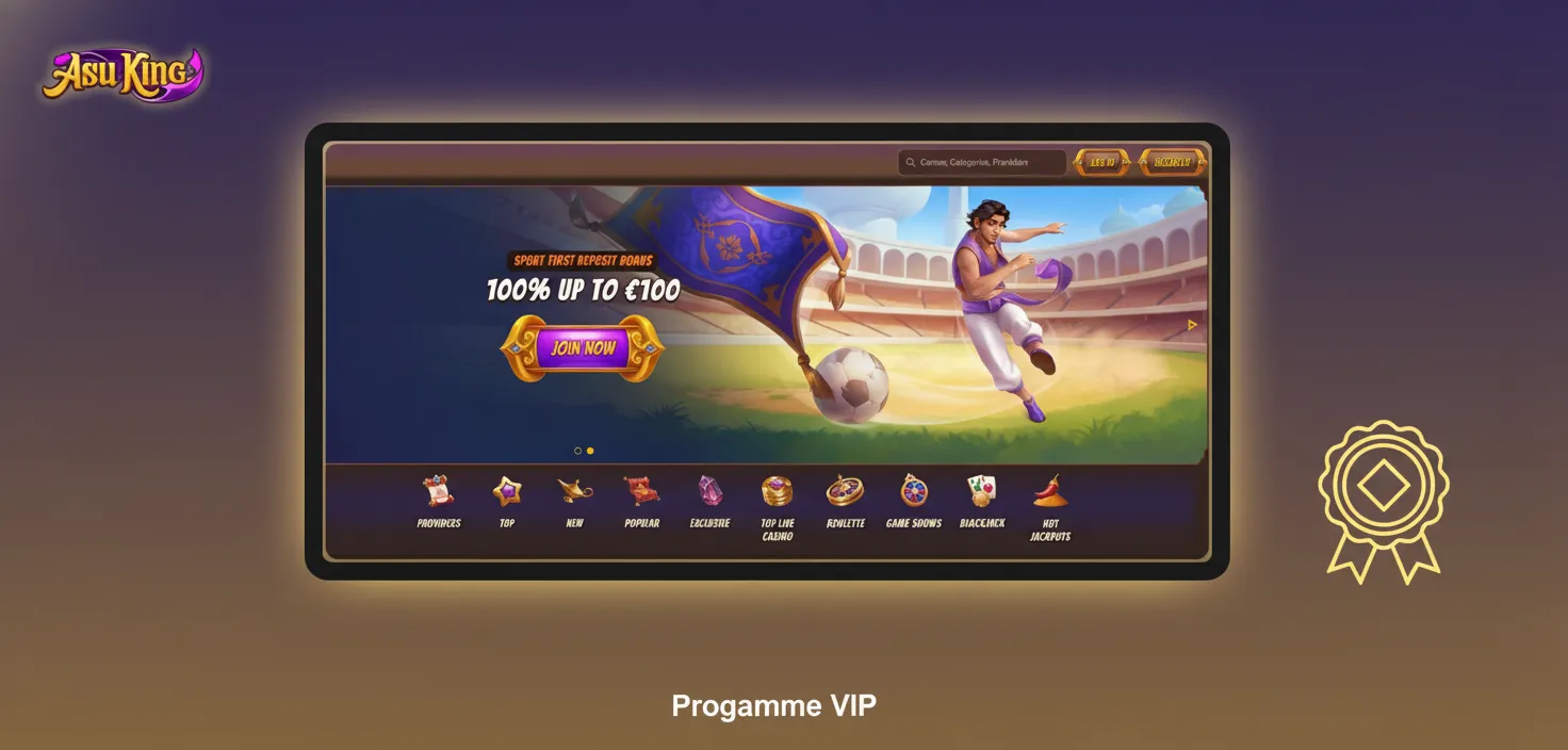 Programme VIP avec paliers Bronze à Élite, cashback, manager dédié, limites souples, retraits prioritaires, progression auto