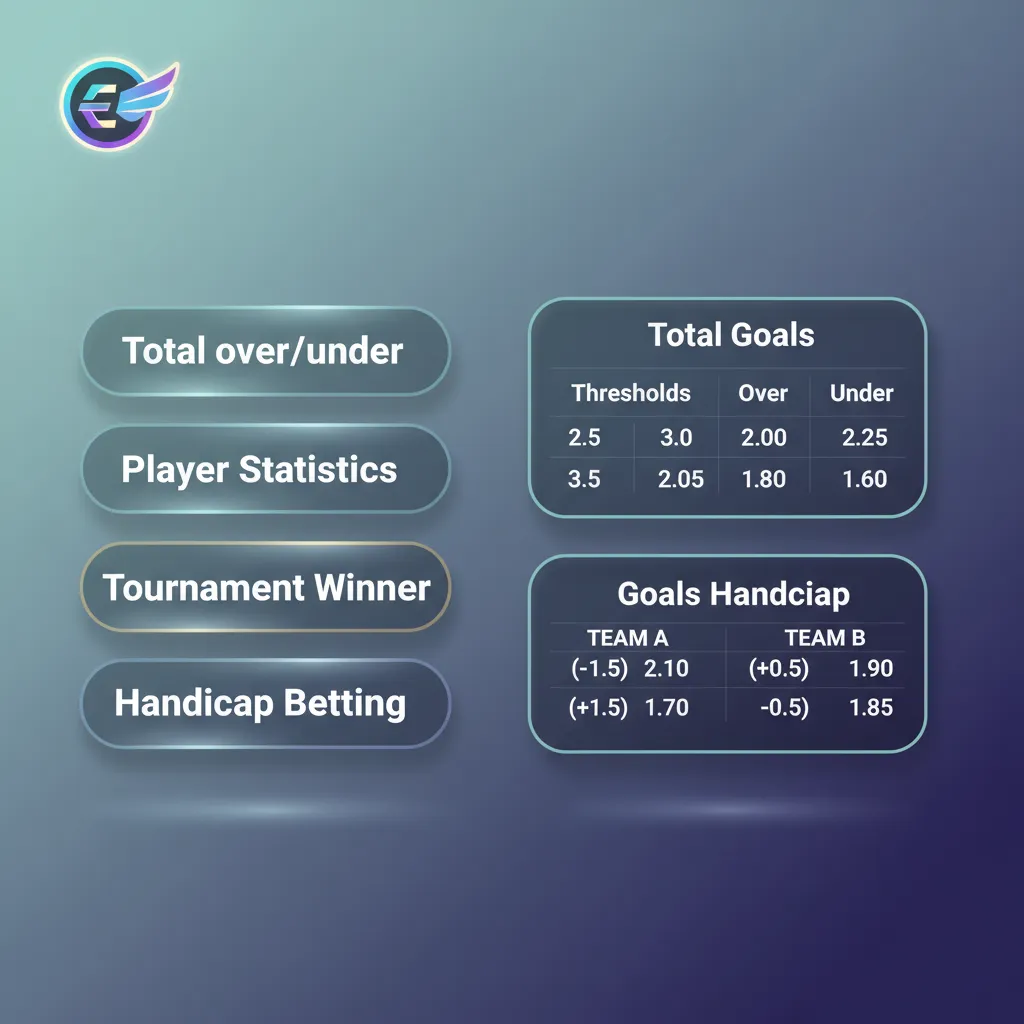 Types de paris: Simple, Combiné, Système; du plus simple au plus avancé; ajuste risque et gain potentiel.