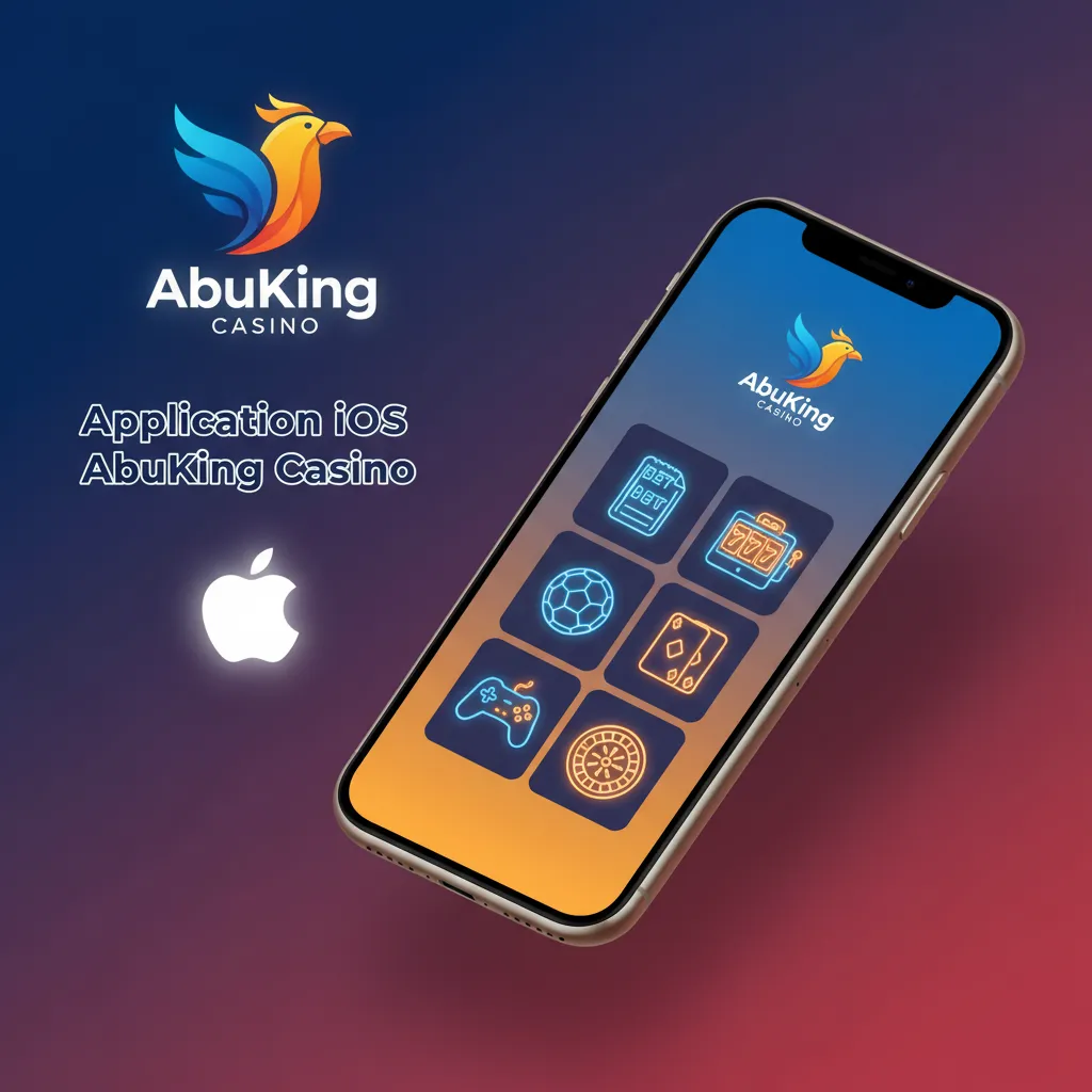 Application iOS AbuKing Casino sur iPhone et iPad: paris, casino, paiements, bonus, retraits; Face ID, notifications; iOS 12+