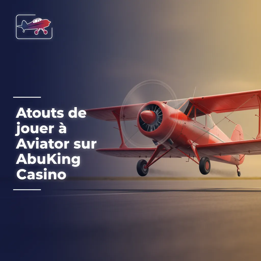 Bannière présentant les atouts d'Aviator sur AbuKing: inscription rapide, bonus, mobile, Auto Bet/Cashout, démo.