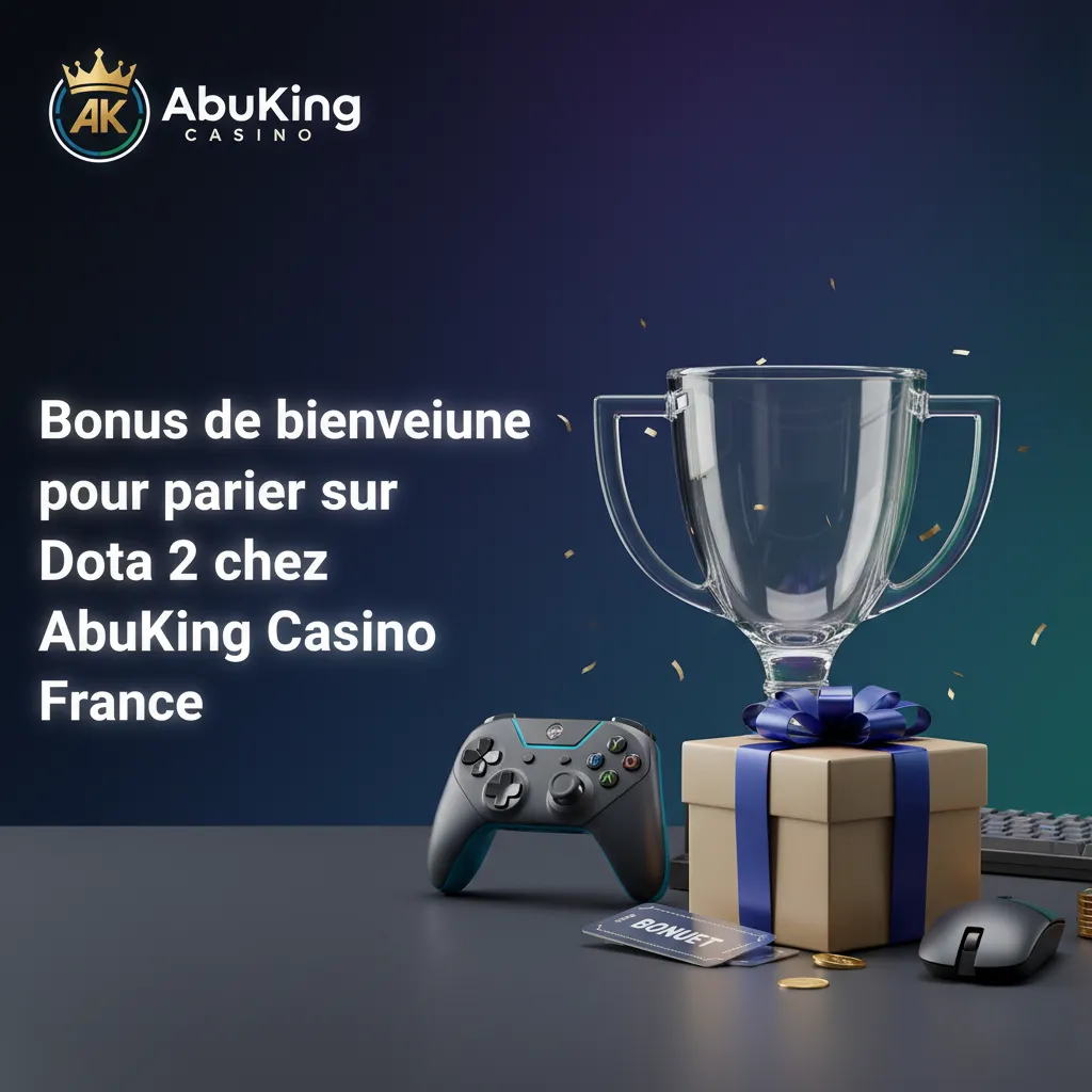 Bannière promo AbuKing Casino France: bonus Dota 2 100% jusqu’à 500€ + 200 tours gratuits pour dépôts dès 20€.