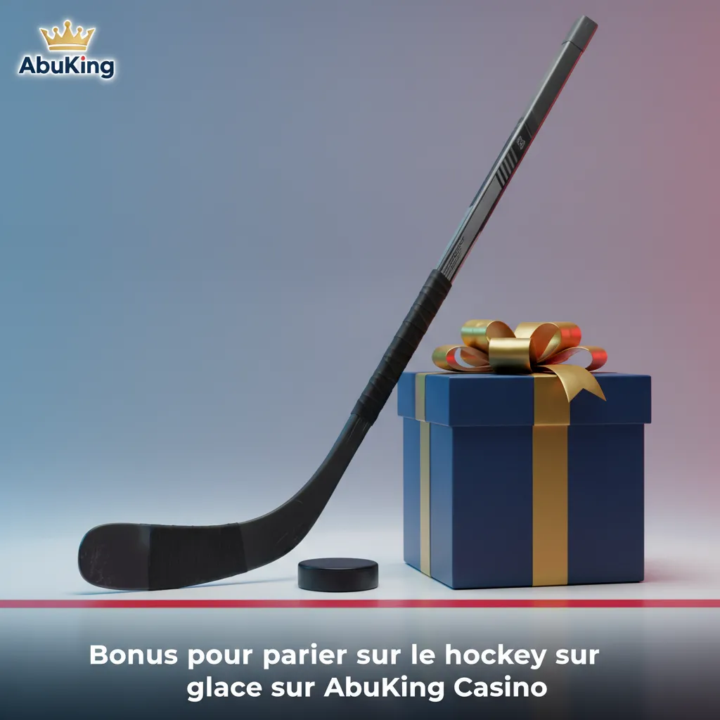 Bannière bonus de bienvenue hockey sur glace AbuKing Casino: premier pari perdant remboursé en paris gratuits jusqu’à 100 €