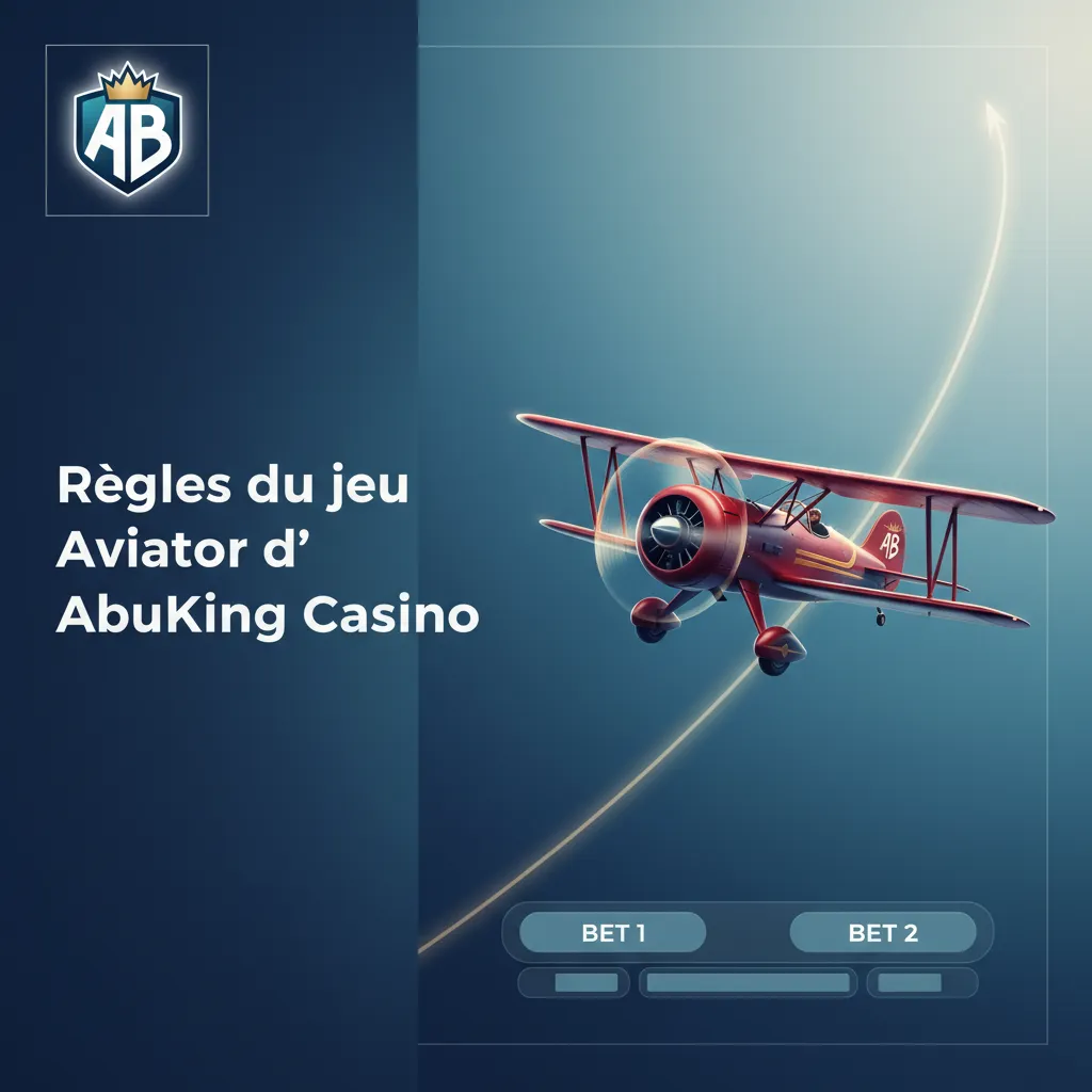 Infographie des règles d’Aviator AbuKing: avion, multiplicateur qui grimpe, cashout manuel/auto, double mise, limites.